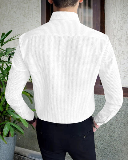 I Enterprise MenS Regular Fit Shirt (Av_Sr133_White