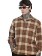 The Indian Garage Co Mens Relaxed Fit Checked Long Sleeves Resort Sweater