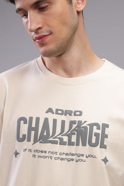 ADRO Mens Abstact Design Back Printed Oversized T-Shirt_OVR24-CHL-BEG