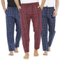 XYXX Mens Super Combed Cotton Checkered Checkmate Pyjamas [Pack of 3] Elasticated Waist, Drawstring | Loungewear for Men in Red