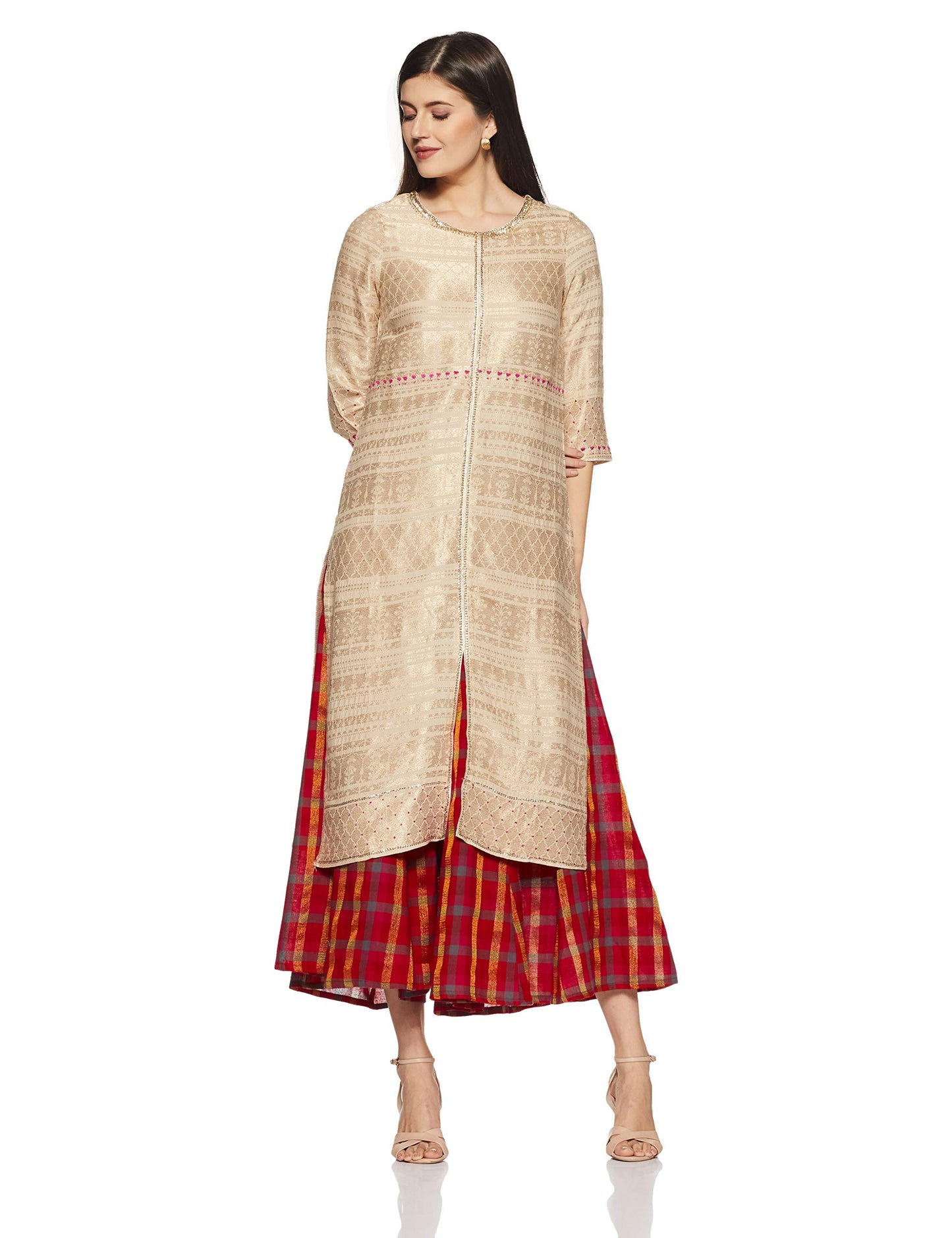 W for Woman Women Cotton Straight Fit Straight Kurta