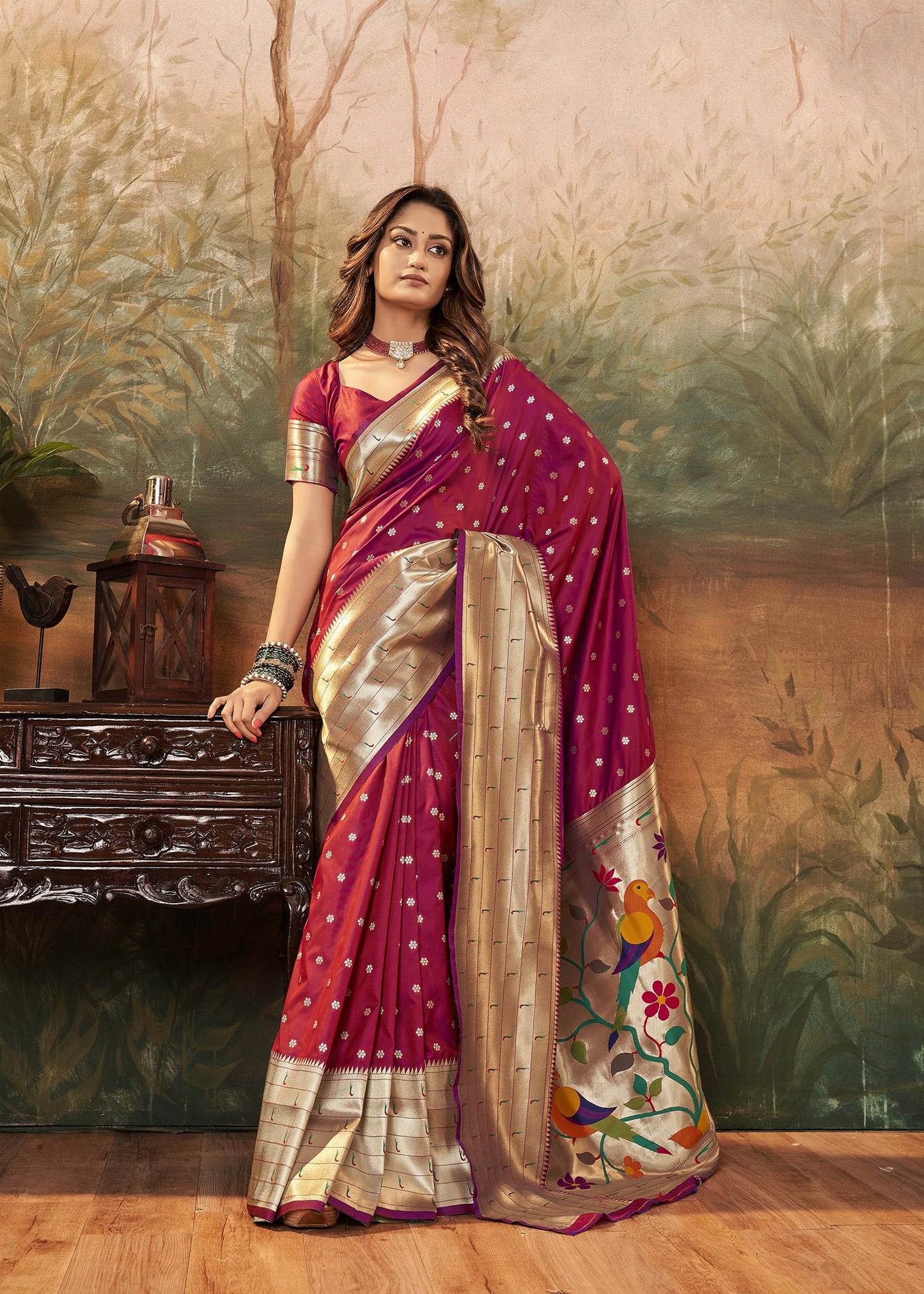 Pujia Mills Woman Pure Paithani Silk Banarasi Saree Indian Ethnic Wear Latest Kanjivaram Banarasi Saree In 2025 Woven Gold Zari