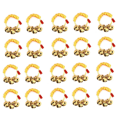 Uapan Ghungroo Kadi Fingers For Puja Aarti Hand Finger Clapping Ring Cymbals Pooja Bhajan Set Pair Musical Instrument Finger Cym