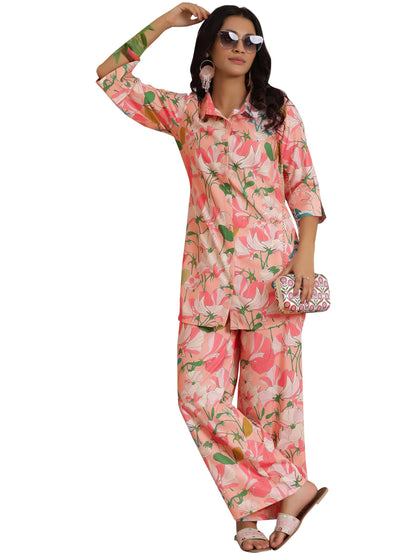 Libas WomenS Silk Blend Co-Ord Set (39029R