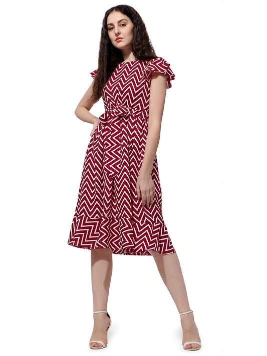 Oomph! WomenS Western & Fusion Wear Western Dresses For Women Red - Md507