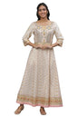 White A-Line Printed Summer Dress