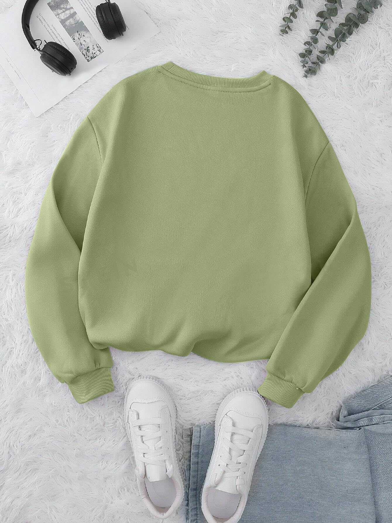 TAGAS Sweatshirt Fleece Material Full Sleeves || Jumper Women Winter Wear || Hooded Neck Regular Fit Long Sleeve ||Cartoon Graph