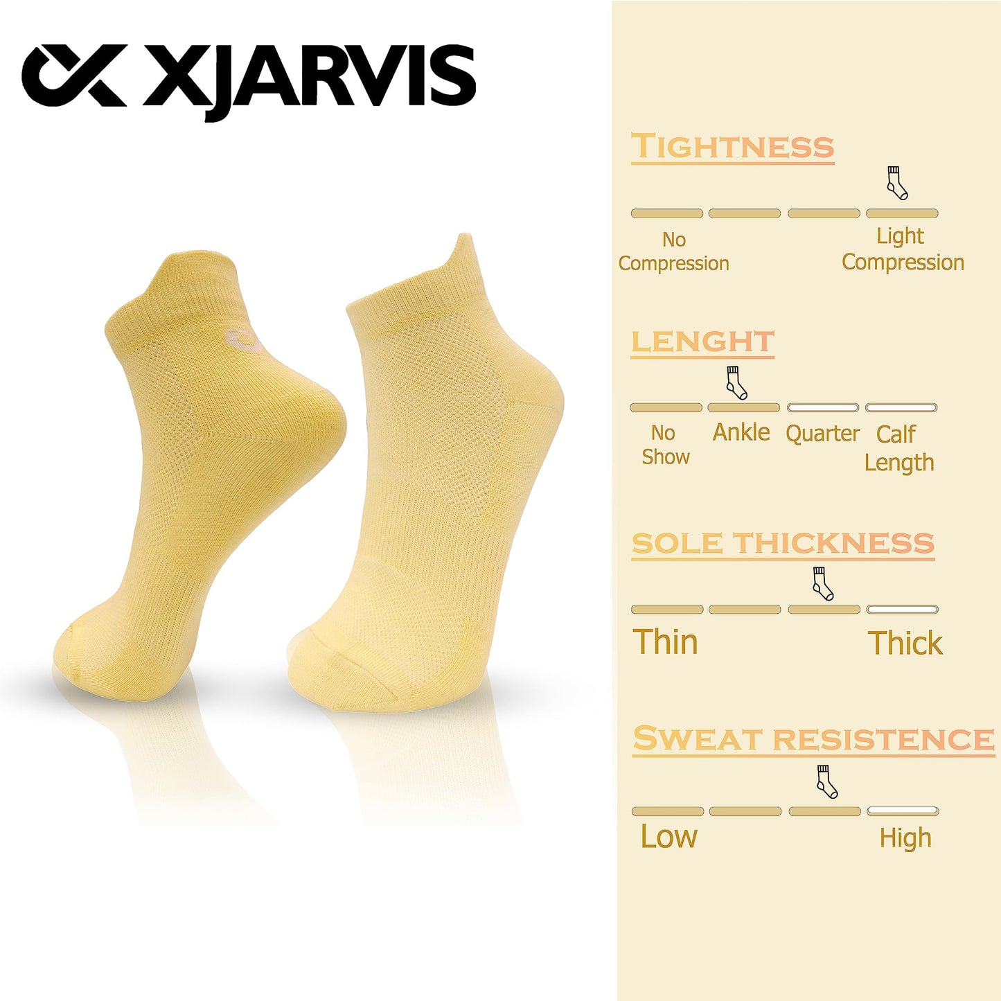 Xjarvis Miami Ankle Socks For Women & Girls  Soft Cotton, Odor-Free, Breathable & Comfortable Everyday Socks  Perfect For Sports