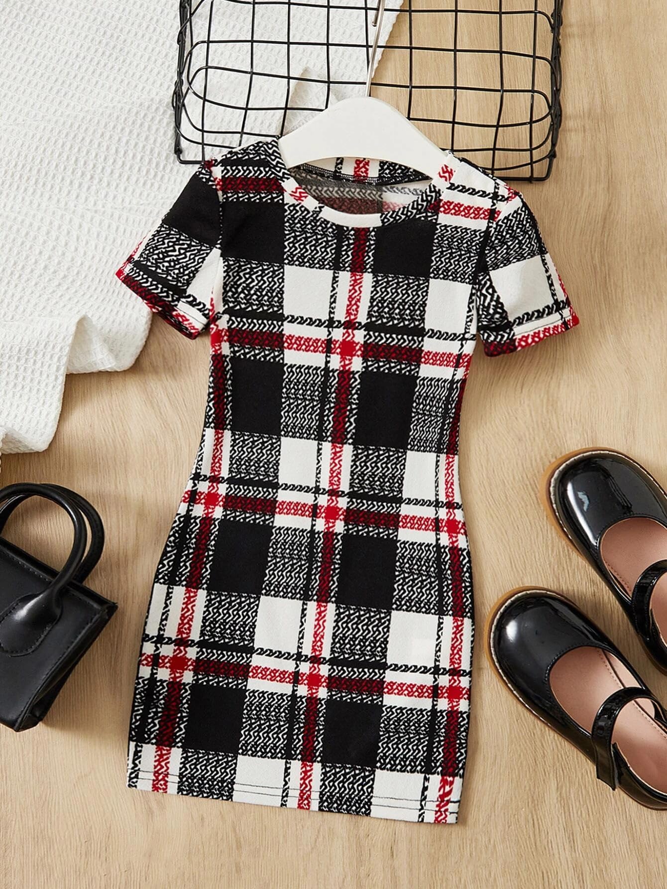 TAGAS Young Girl Contrast Dobby Mesh Puff Sleeve Dress || Girls Dress || Party Dress for Girls ||Fency Dress||(GCD) White