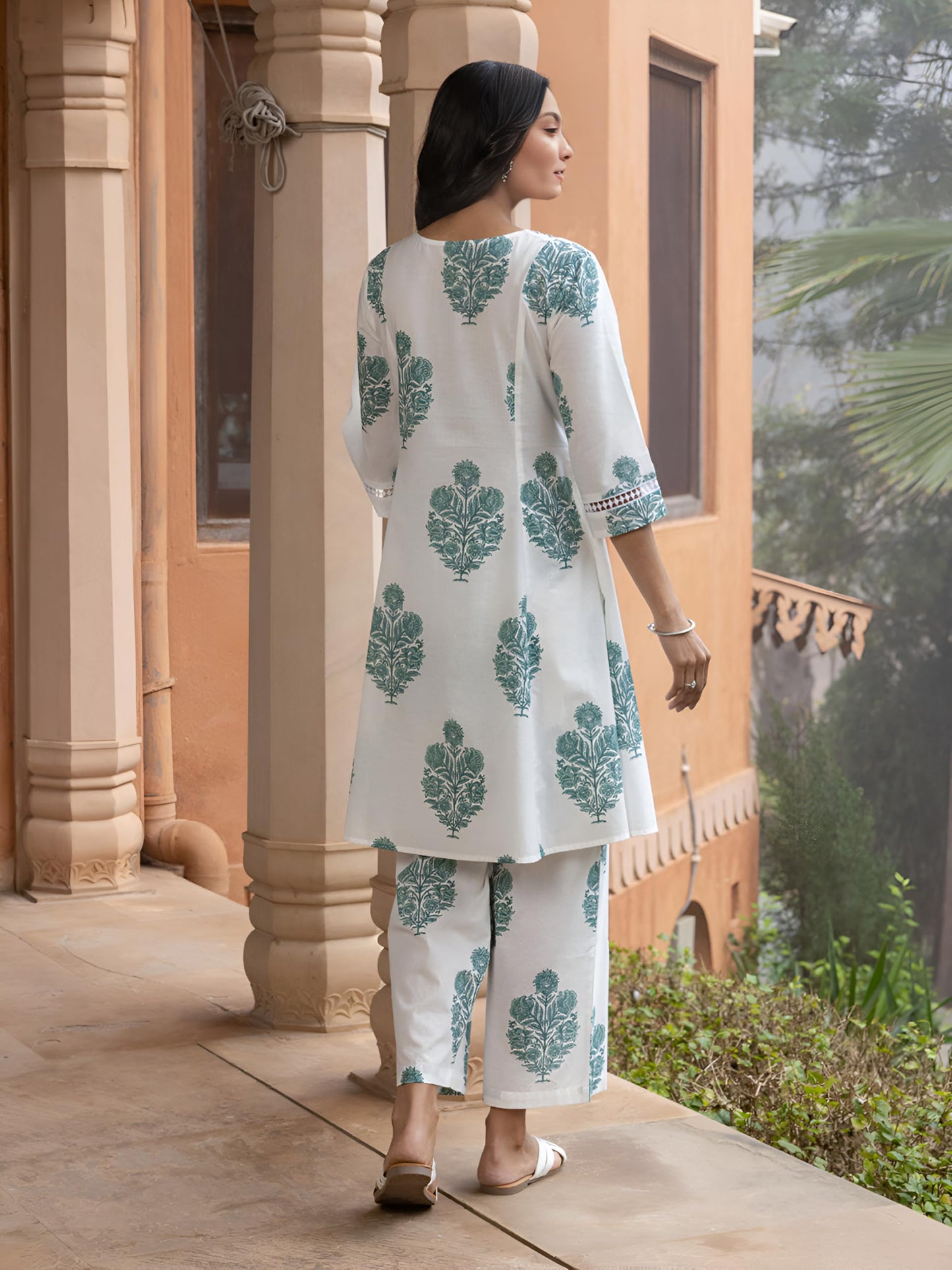 Yashika Women's Cotton Blend Trendy Regular Fit Solid Printed Kurti with Bottom |Kurti Set for Women