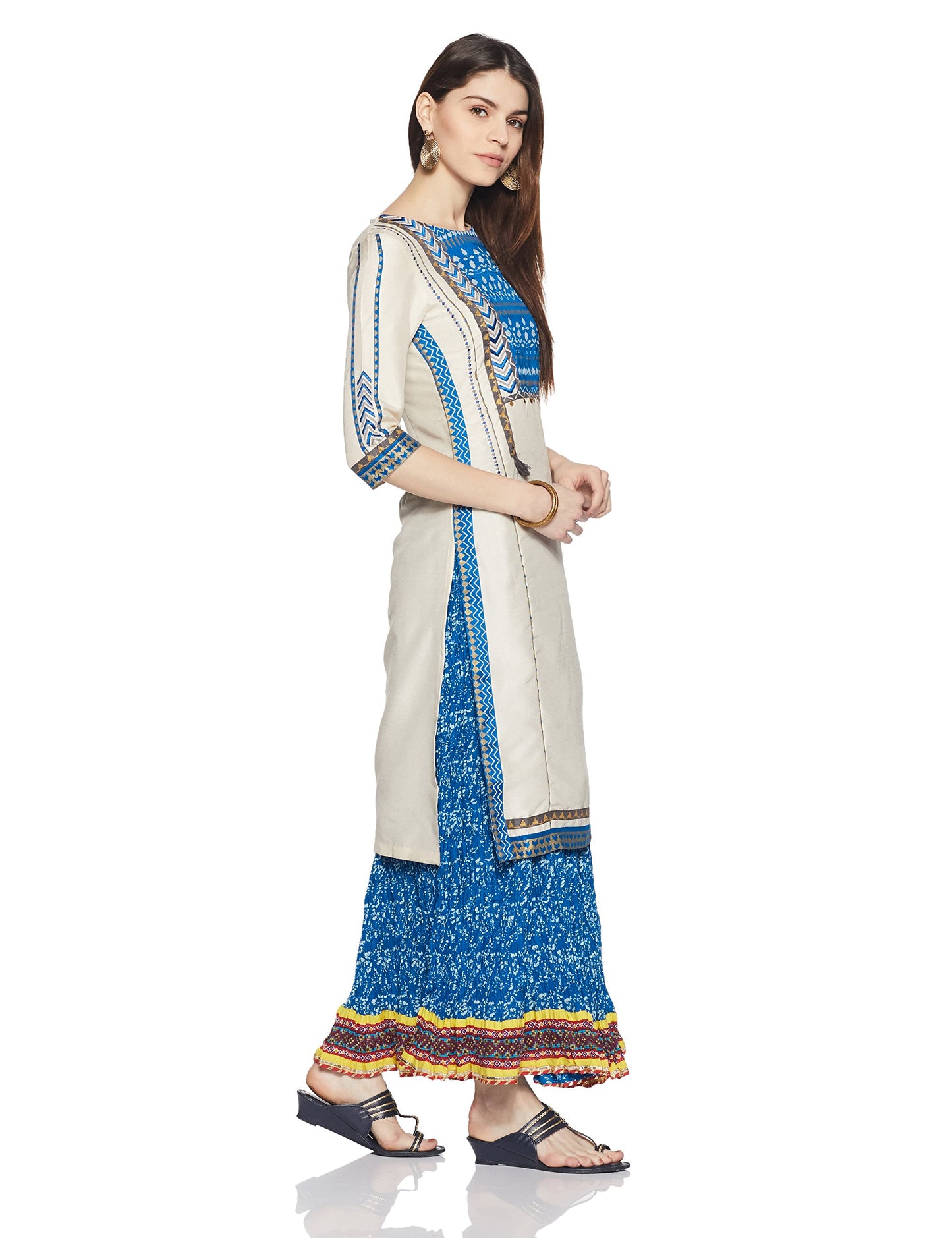 W for Woman Women's Cotton Straight Fit Straight Kurta (17AU17239-65696_Std