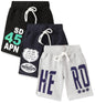 T2F Boys Cotton Printed Shorts with Two Side Pockets (Pack of 3),Multi,3-4 Years