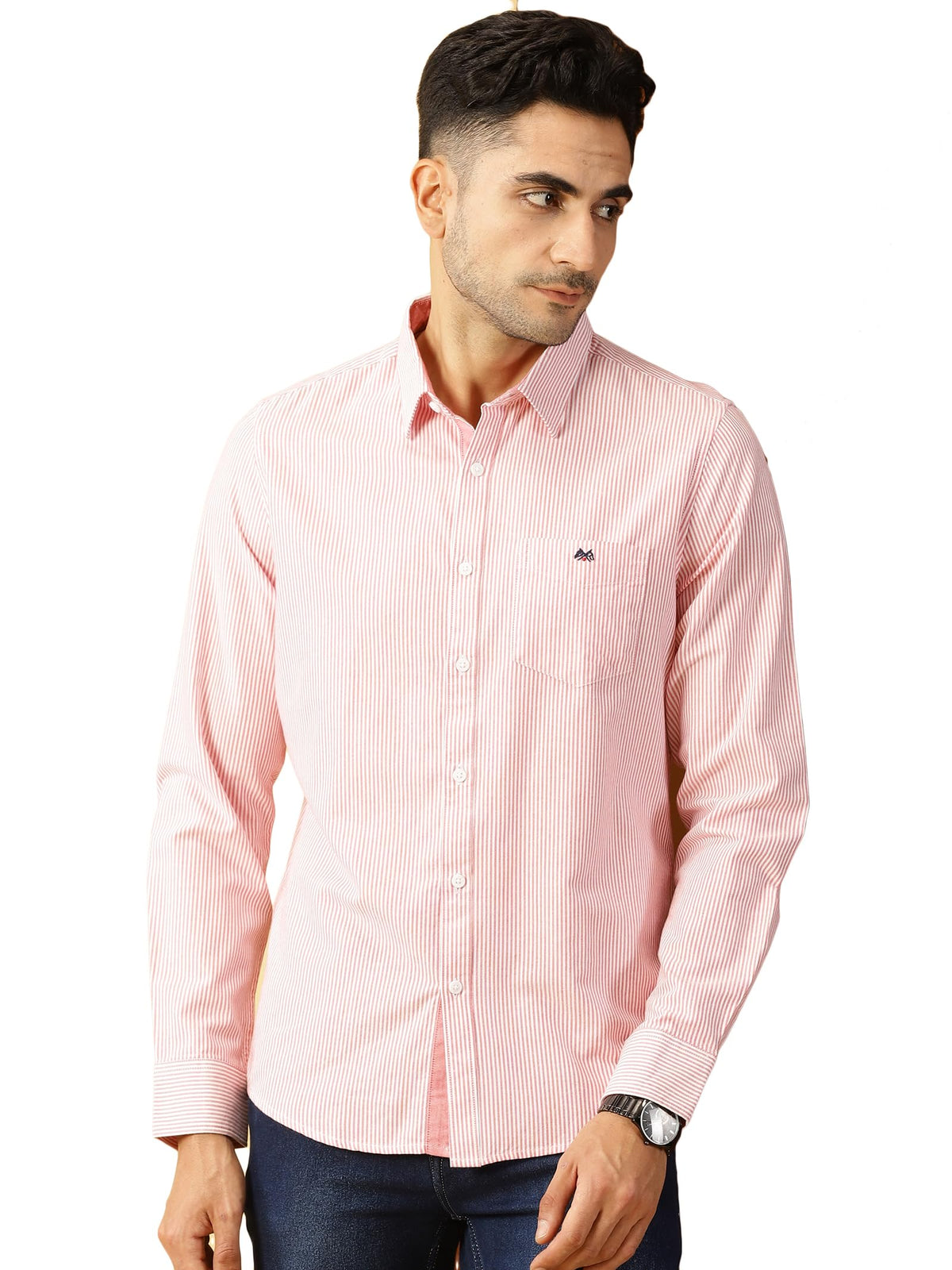 Thomas Scott Mens Slim Fit Casual Shirt Red