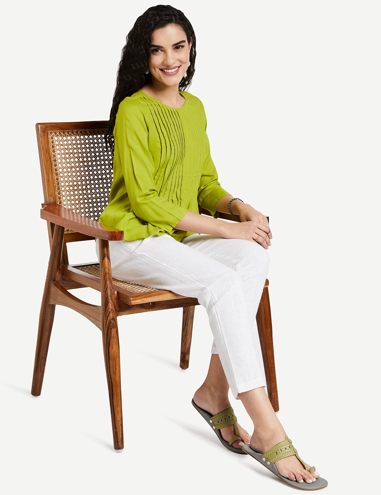 DIGITAL SHOPEE Women Cotton Trouser Pant for Women | Girls Formal Casual Daily Party Office Wear White