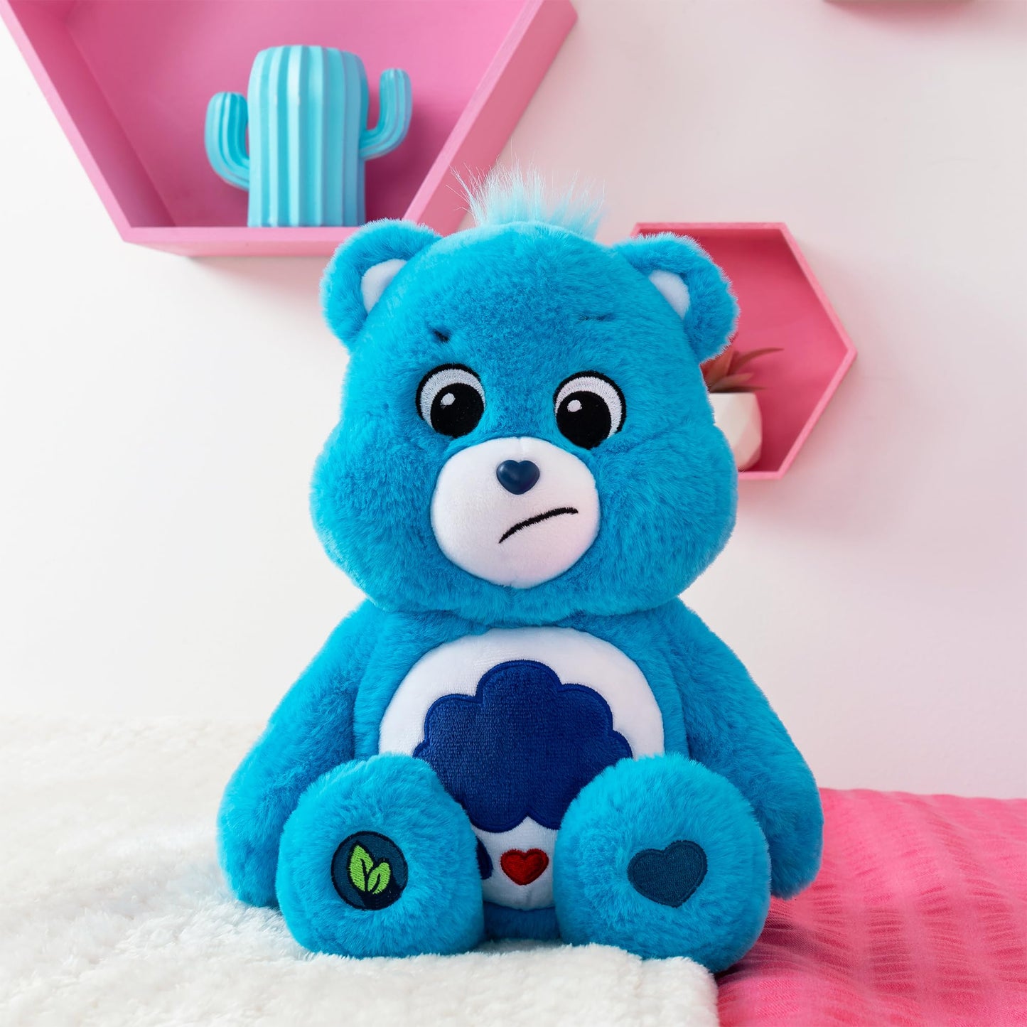 Care Bears 14    Grumpy Bear - Blue Plushie for Ages 4+ - Perfect Stuffed Animal Holiday, Birthday Gift, Super Soft and Cuddly -