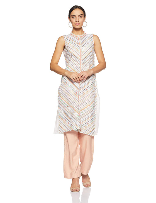 Aurelia Women's Cotton Floral Straight Kurta