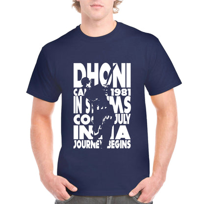 Uniplanet Store MenS Printed Regular Fit T-Shirt (Urt-Dhoni1981-Navyblue-018-P_Navy Blue