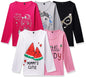 T2F Girls Cotton Printed Regular Fit Full Sleeve T-Shirt(Pack of 5)