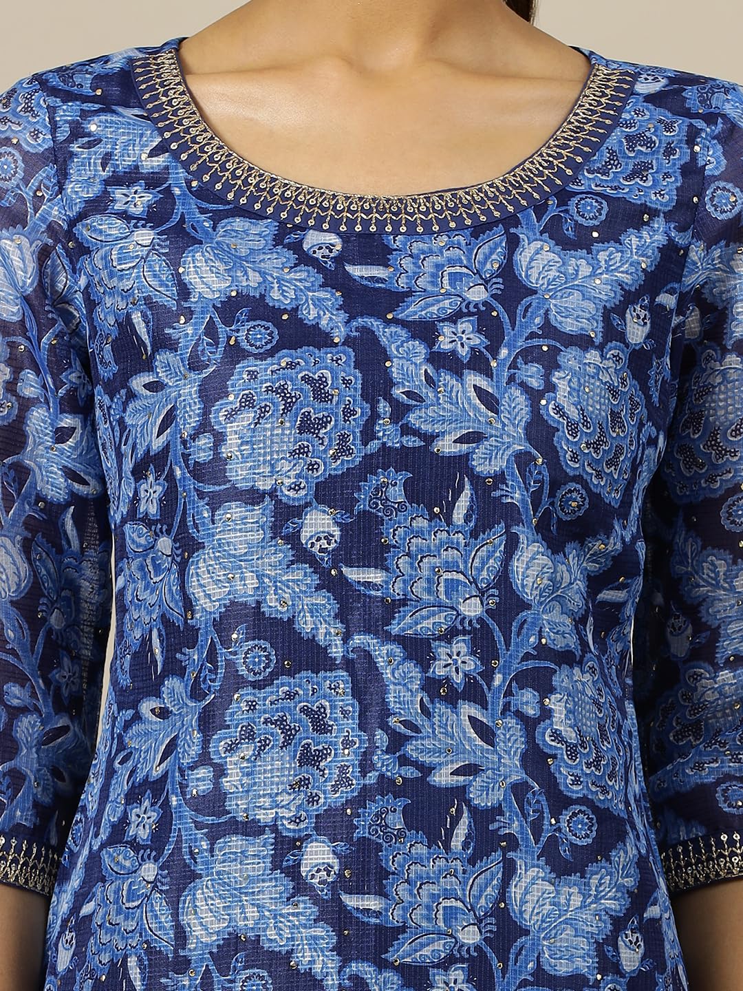 Aurelia WomenS Floral Printed Straight Kurta | Lightweight Round Neck Kurta For Women | Printed Kurta For Women | Beautiful Regu
