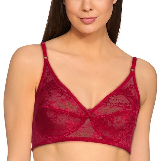 clovia Full Cup Bra (BR0181Q09-32B_Deep Maroon)