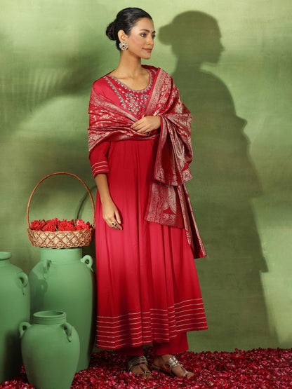 Libas WomenS Viscose Rayon Kurta Set (49419