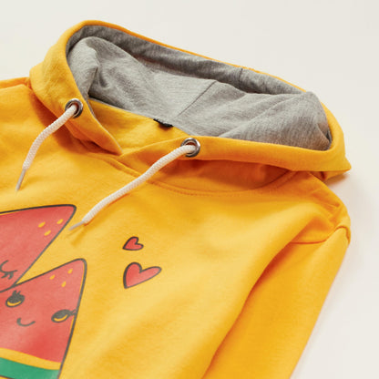 T2F Girls Cotton Hooded Neck Sweatshirt