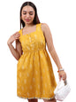 Ketch WomenS Polyester A-Line Mini Dress (Kha1000070_Mustard