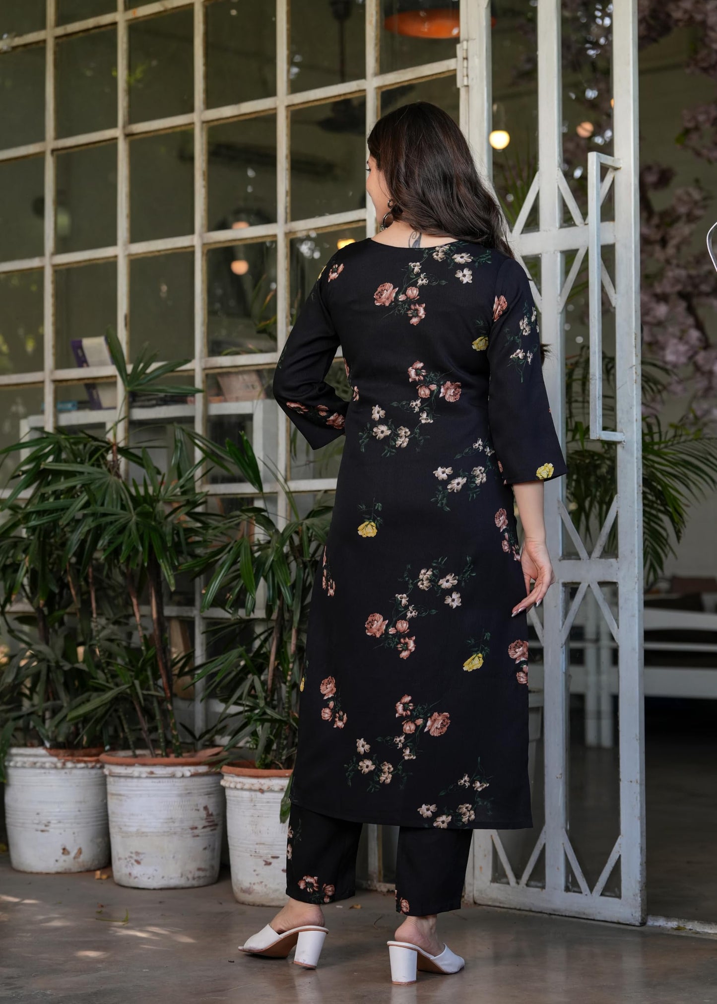 Wedani Silk Blend Floral Printed Kurta Set with Dupatta for Women