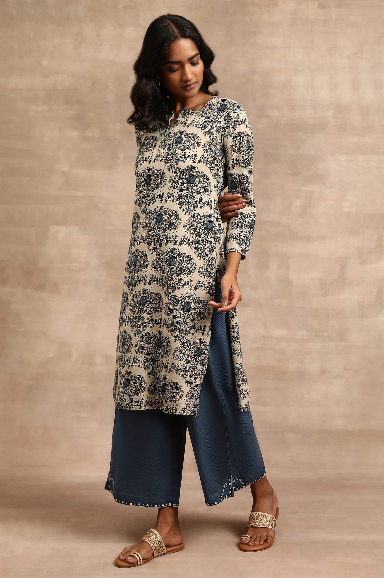 W for Woman Women Cotton Regular Kurtas