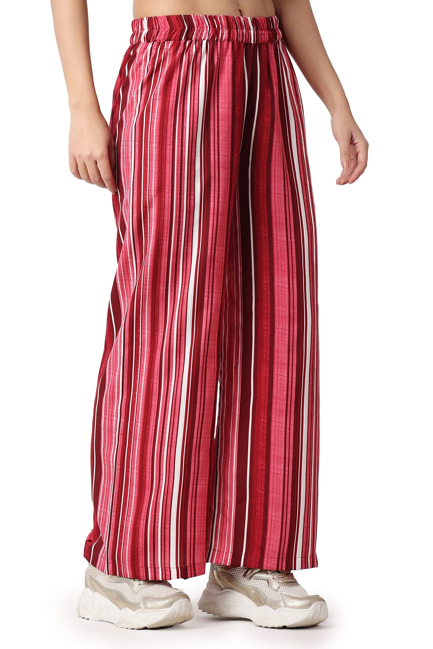 POPWINGS Casual Floral Printed Loose Fit Trousers for Women || Summer Wear Women Trousers Stylish Pull-On Women Trousers || Comf