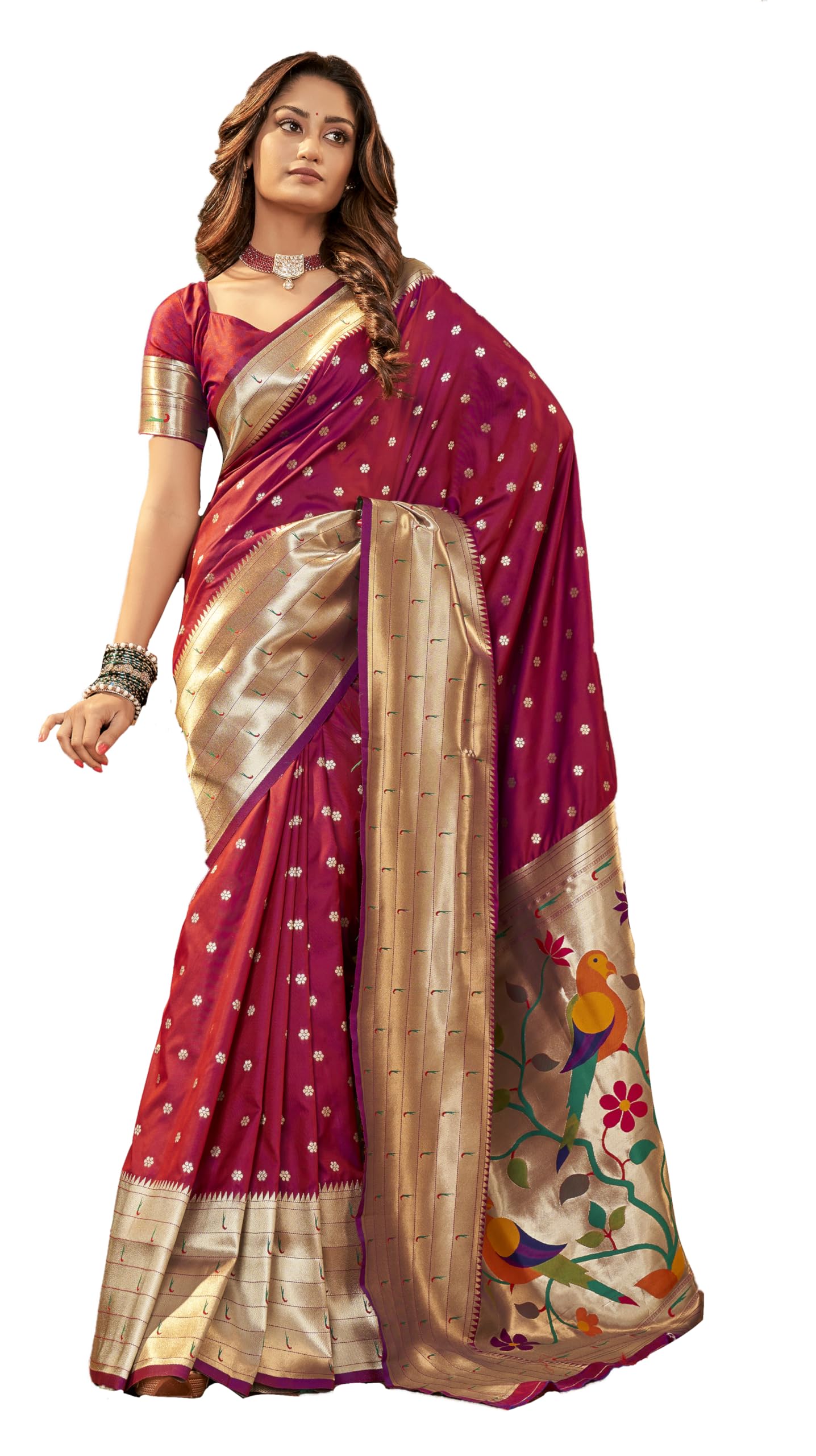Pujia Mills Woman Pure Paithani Silk Banarasi Saree Indian Ethnic Wear Latest Kanjivaram Banarasi Saree In 2025 Woven Gold Zari