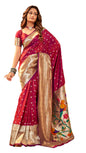 Pujia Mills Woman Pure Paithani Silk Banarasi Saree Indian Ethnic Wear Latest Kanjivaram Banarasi Saree In 2025 Woven Gold Zari