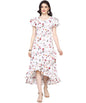 Oomph! Dress For Women Stylish| Summer Vacation Style |Floral Print Wrap Maxi |Lightweight Flared Maxi Dress For Casual & Holida
