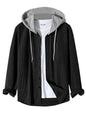 Noble Monk MenS Solid Regular Fit Shirt Black Cement Grey