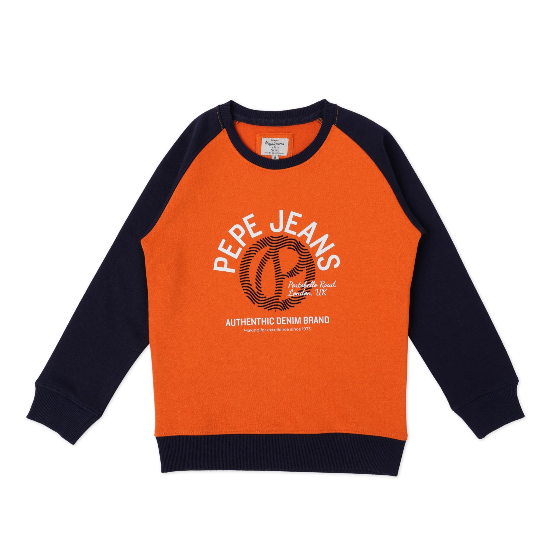 Pepe Jeans BoyS Cotton Blend Crew Neck Sweatshirt (Pb581470_Orange_12)