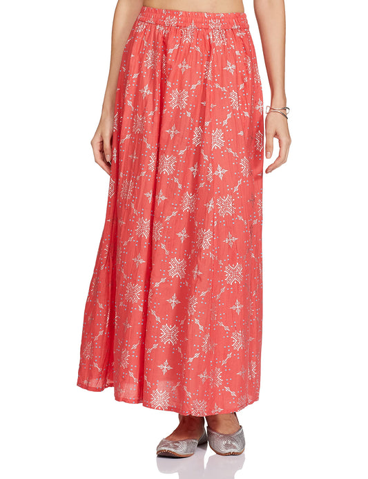 Aurelia Printed Pure Cotton Strechable Skirt For Women | Ankle Length Skirt For Women | Pure Cotton Skirt For Women