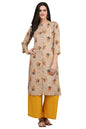 GoSriKi Women's Rayon Printed Straight Kurta