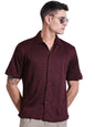 Thomas Scott Mens Solid Oversized Fit Shirt (TS1691_Maroon