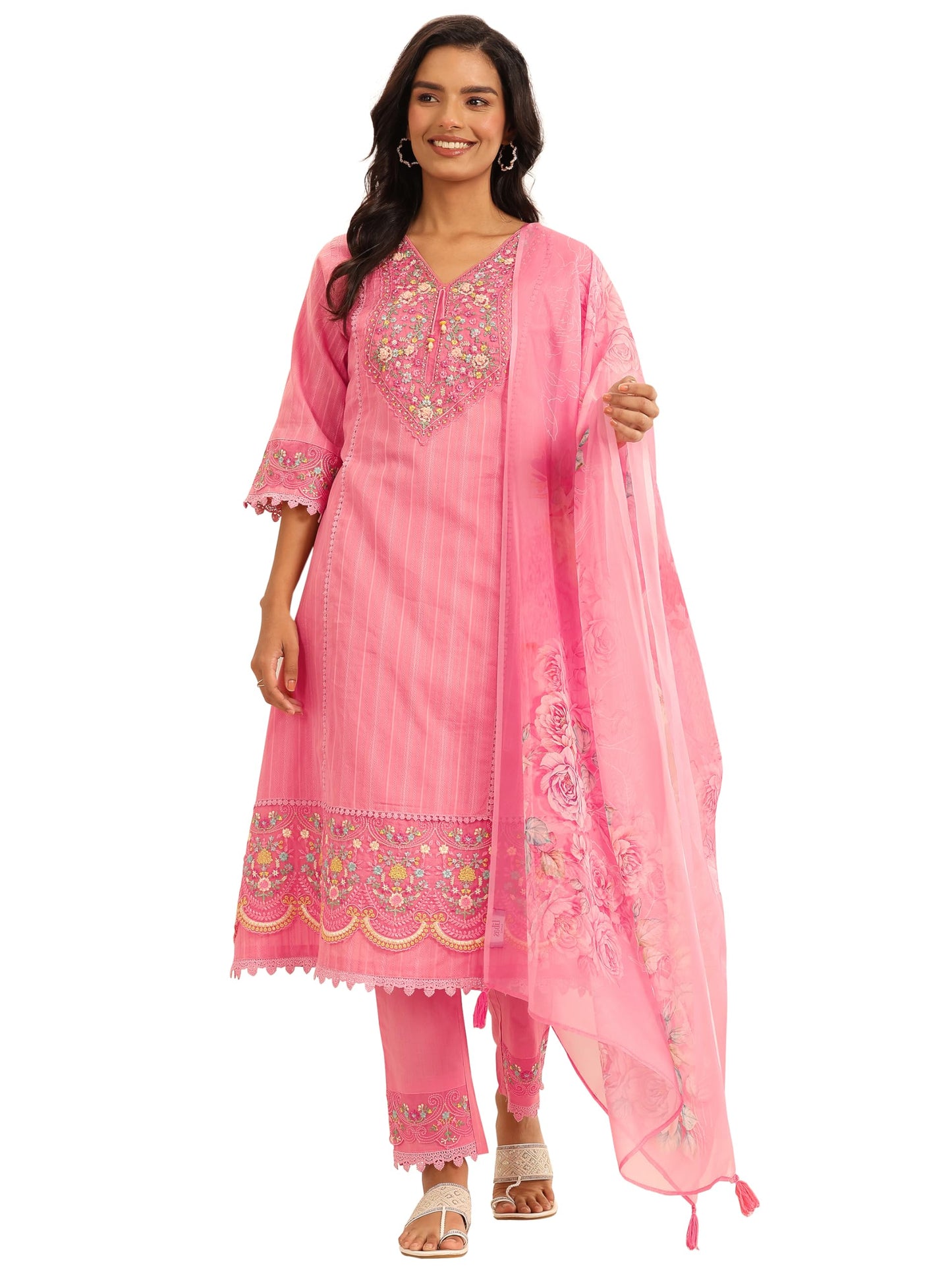 Libas WomenS Cotton Blend Kurta Set (99788