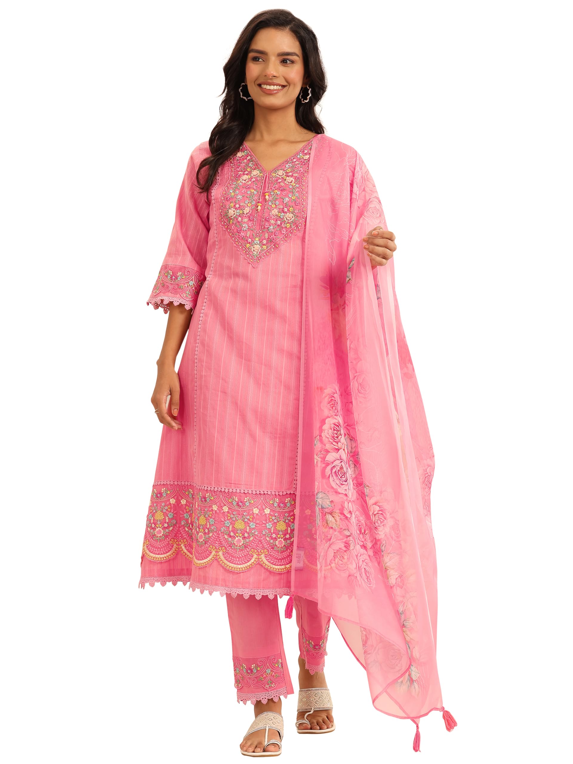 Libas WomenS Cotton Blend Kurta Set (99788