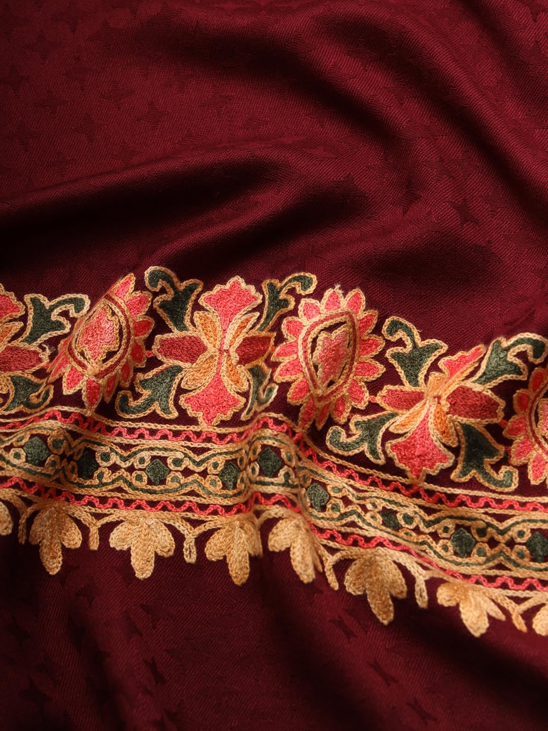 Pashmoda Women Bahaar Embroidered Stole (Size 71X203 CM)