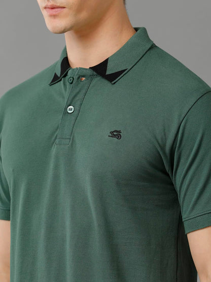 ADRO Premium Cotton Polo for Men (PN23-H-PLN-GRN_Green)