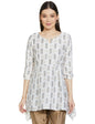 White A-Line Printed Kurti