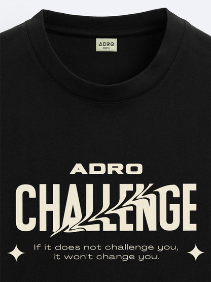 ADRO Men's Solid Oversized Fit T-Shirt (OVR24-L1-CHL-BL_Black