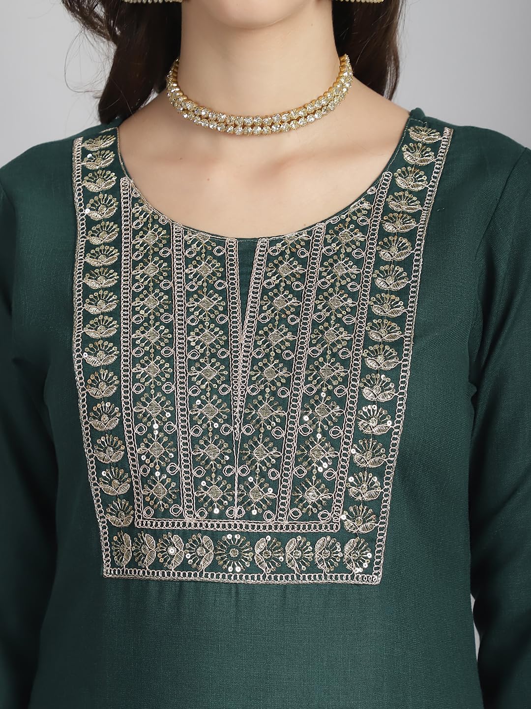KLOSIA Women Embroidery Kurta and Pant Set with Dupatta | Embroidery | Kurta Set | Ethnic Set