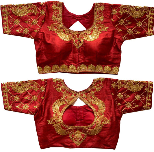 Pujia Mills WomenS Multicolor Water Drop Back Neck Peacock Embroidery Stone Work Half Sleeves Design Phantom Silk Readymade Sar