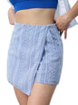The Souled Store Boho Blue Women and Girls All Over Printed Polyester Blend Mini Skorts