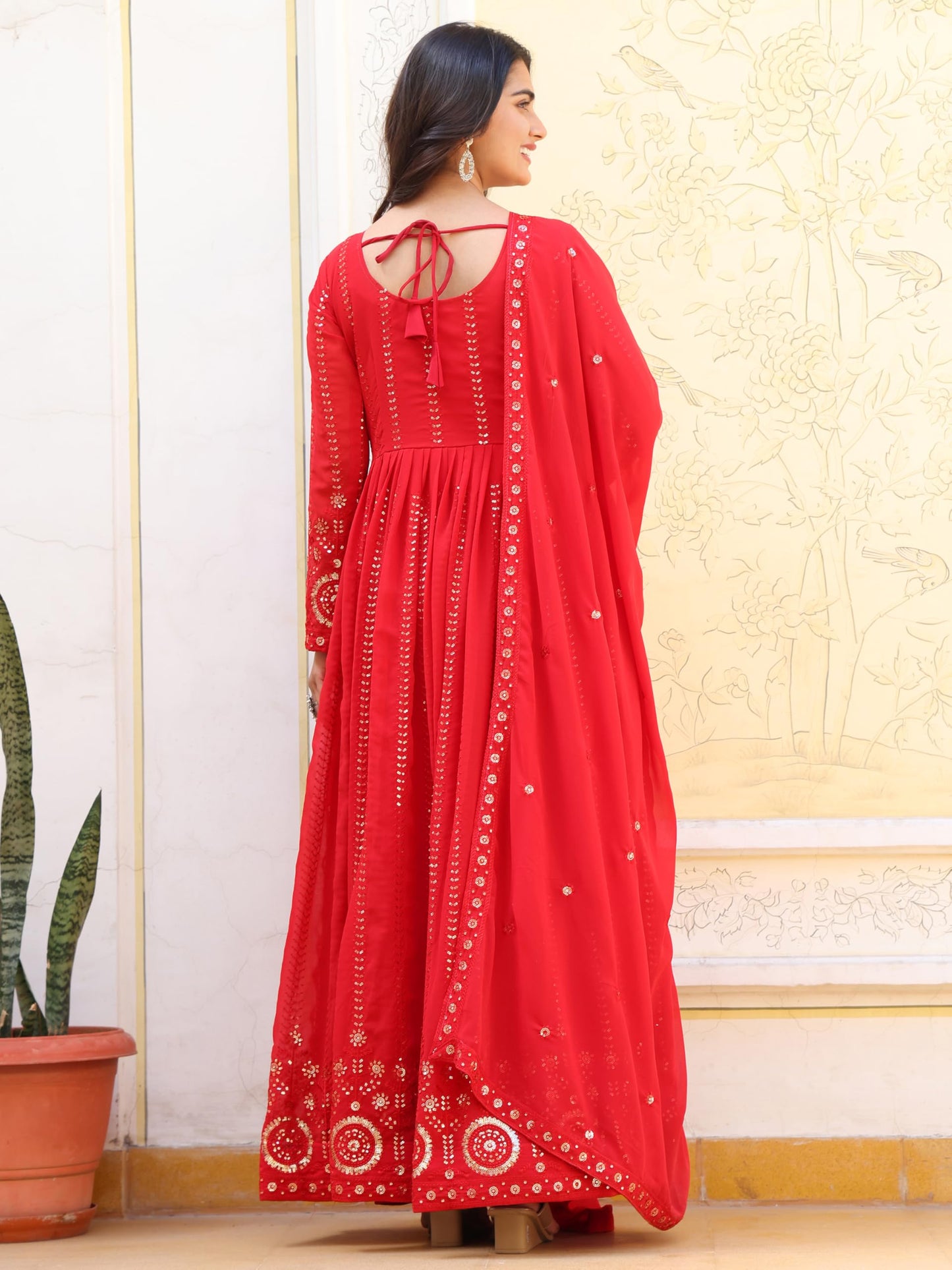 Fashion Basket Embroidered Anarkali Dress For Women