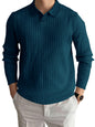 Noble Monk Relax Fit Polo Neck T-Shirt Teal Melange