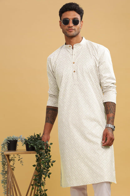 Be Active MenS Cotton Regular Kurta (C-399-3_Cream